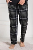 Mecit 3025 Erkek Yeşil Ekoseli Tek Pijama Altı - 1
