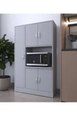 AYMOBSAN RİVA 5 KAPAKLI ÇOK AMAÇLI DOLAP MUTFAK&BANYO DOLABI,KİLER Sis Grisi - 3