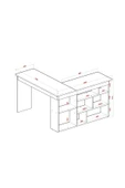 AYMOBSAN PERA RAFLI ÇALIŞMA MASASI FREZYA - 3