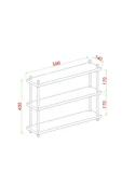 AYMOBSAN İnci Baharatlık, Mutfak Rafı, Çok Amaçlı Raf, 3 Katlı ,Metal Ayaklı, Organizer, 60 cm Mermer Desenli - 2