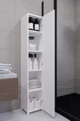 AYMOBSAN Tek Kapaklı Winter  Boy Dolabı , Çok Amaçlı Dolap , Killer Dolabı, Banyo Dolabı, Mutfak Dolabı Beyaz - 2