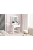 AYMOBSAN Luna Makyaj Masası, Raflı, Çekmeceli, Aynalı, Beyaz - 1
