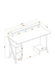 AYMOBSAN Milano Çalışma Masası, 120 Cm Atlantik Çam - 3