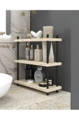 AYMOBSAN İnci Makyaj Ve Banyo Bakım Ürünleri Organizeri, Çok Amaçlı Düzenleyici, Raf Ünitesi, 40 Cm Traverten - 1