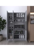 AYMOBSAN RİVA 5 KAPAKLI ÇOK AMAÇLI DOLAP MUTFAK&BANYO DOLABI,KİLER Sis Grisi - 2