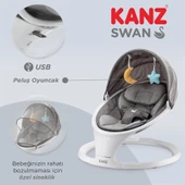 Kanz Swan Elektrikli&Kumandalı Ana Kucağı Gri - 6