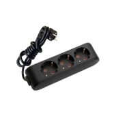 Viko 90133305 Multi-let Topraklı 3lü 5 m Siyah Grup Priz - 1