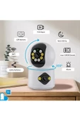 AOI Dual Lens 360° Görüş Hareketli Wireless Türkçe Ev Güvenlik Kamerası Ip 1080p (carecampro) thumbnail 7