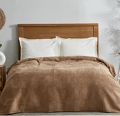 Karaca Home Sandra Bej Çift Kişilik Balık Sırtı Pamuk Battaniye - 1