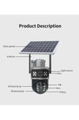 Blic Solar BLM-64 4G Güneş Enerjili Dual Lens 360° Görüş Akıllı Güvenlik Kamerası Uzaktan İzleme + 128GB Hafıza Kartı - 5