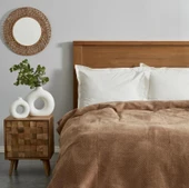 Karaca Home Sandra Bej Çift Kişilik Balık Sırtı Pamuk Battaniye - 3