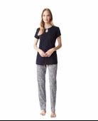 Mod Collection 3260 Kısa Kol Pamuklu Bayan Pijama Takım - 5