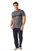 Mod Collection 3 Parça Şortlu Kısa Kol Erkek Pijama Takım - 7