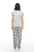 Estiva Paris Desenli Kısa Kol Viskon Bayan Pijama Takımı - 6
