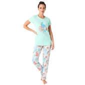 Mod Collection %100 Pamuk Kısa Kol Bayan Pijama Takım - 1