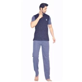 Estiva Desenli %100 Pamuk Günlük Erkek Pijama Takım - 3