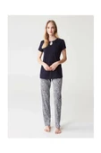 Mod Collection 3260 Kısa Kol Pamuklu Bayan Pijama Takım - 3