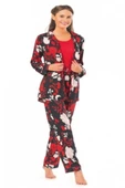 Pierre Cardin Çeyizlik Sabahlıklı Viskon Bayan Pijama Takım - 2