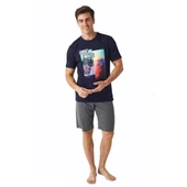 Mod Collection Baskılı Kısa Kol Erkek Şort Takım thumbnail 1