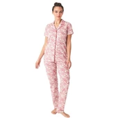 Mod Collection Boydan Düğmeli Gömlek Bayan Pijama Takım - 1