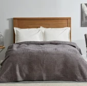 Karaca Home Sandra Gri Çift Kişilik Balık Sırtı Pamuk Battaniye - 1