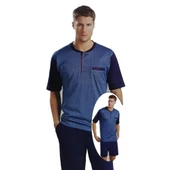 Pierre Cardin 5038 3'lü Çeyizlik Şortlu Erkek Pijama Takım - 2
