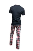 Mod Collection %100 Pamuk Ekose Kareli Erkek Pijama Takım - 5
