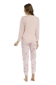 Estiva Desenli Uzun Kol Viskon Bayan Pijama Takım - 5