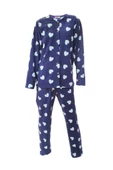 Ciciten 22314 Boydan Düğmeli Bayan Polar Pijama Takım - 3
