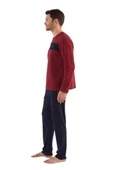 Mod Collection Patlı Selanik Kumaş Kışlık Erkek Pijama Takım - 11