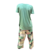 Bludream Battal Viskon Kısa Kol Büyük Beden Bayan Kapri Takım thumbnail 3