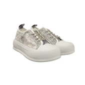 Guja Taşlı Bağcıklı Üstü Tekstil Sneaker Bayan Spor Ayakkabı - 1