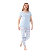 Pierre Cardin Pamuklu Lastikli Paça Kısa Kol Bayan Pijama Takım thumbnail 1