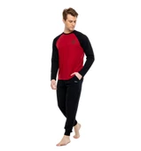 Mod Collection Pamuklu Sıfır Yaka Erkek Pijama Takım - 9