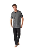 Mod Collection Sıfır Yaka Kısa Kol Erkek Pijama Takım thumbnail 2