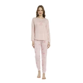 Estiva Desenli Uzun Kol Viskon Bayan Pijama Takım - 1