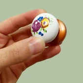 Menekşe Kulp Beyaz Polimer Düğme Kulp Bakır Tablalı Mobilya Mutfak Dolabı Çekmece Kulbu Kulpları thumbnail 3