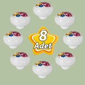 8 Adet Menekşe Kulp Beyaz Polimer Düğme Kulp Mantar Mobilya Mutfak Dolabı Çekmece Kulbu Kulpları thumbnail 1