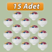 15 Adet Menekşe Kulp Beyaz Polimer Düğme Kulp Mantar Mobilya Mutfak Dolabı Çekmece Kulbu Kulpları - 1