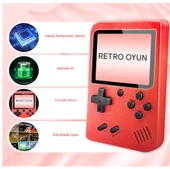 QASUL Retro Gameboy Oyun Konsolu Mini Atari 2 Oyunculu  Çocuklar, Yetişkinler için Hediye KIRMIZI - 2