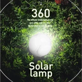 360 Derece 5 Fonksiyonlu Kamp Aydınlatma Solar Şarjlı Powerbank - 4