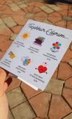 Öğretmenler Günü Tebrik Kartı - Not Kartı -Özel gün 24 Kasım 2Adet - 1
