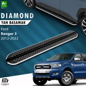 S-Dizayn Ford Ranger 3 Diamond Krom Yan Basamak 203 Cm 2012-2022 - 1