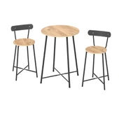 Eportatif Mutfak Oval 2 Kişilik Bar Yemek Masası Çam 1515 - 5