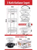 Cornella CR-1000 3 Katlı Katlanır Sebzelik / Meyvelik Beyaz - 7
