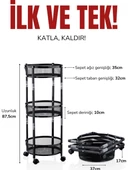 Cornella CR-1001 3 Katlı Katlanır Sebzelik / Meyvelik Siyah - 7