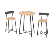 Eportatif Mutfak Oval 2 Kişilik Bar Yemek Masası Çam 1515 - 4