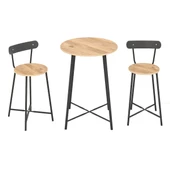 Eportatif Mutfak Oval 2 Kişilik Bar Yemek Masası Çam 1515 - 6