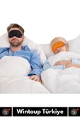 Özel Üretim Elastik Unisex Işık Önleyici Kamp Ev Yurt Uyku Maskesi Uyku Göz Bandı 4 Adet - 3