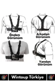 Premium Ayarlanabilir Spor Bisiklet Koşu Tırmanış Outdoor Aksiyon Kamerası Göğüse Sabitleme Kemeri - 5